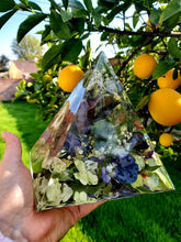 Wedding Flowers Preservation Large Resin Pyramid Paperweight Keepsake Sweet romantic memories of your wedding, anniversary, funeral.
