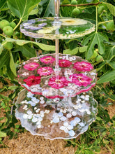 Preserved Pressed Wedding Flowers Bouquet in Resin Cake Stand Paperweight Keepsake.Preserved Bridal Bouquet.Pressed Flowers Keepsake,