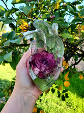 Custom Large Anatomical Human Heart Resin Preserved Flowers Paperweight Keepsake. Preserved Flowers. Flowers Keepsake. Heart Paperweight.