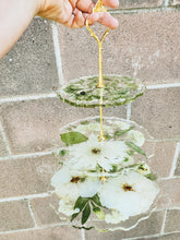 Preserved Pressed Wedding Flowers Bouquet in Resin Cake Stand Paperweight Keepsake.Preserved Bridal Bouquet.Pressed Flowers Keepsake,