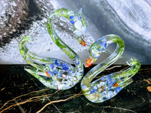 Wedding Flowers Preservation Swans Birds. Funeral flowers Preservation Resin Figurines.