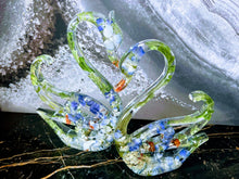 Wedding Flowers Preservation Swans Birds. Funeral flowers Preservation Resin Figurines.