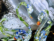 Wedding Flowers Preservation Swans Birds. Funeral flowers Preservation Resin Figurines.