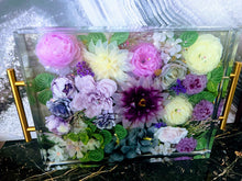 Wedding Flowers Preservation Tray. Pressed Bouquet Resin Tray Paperweight Organizer. Preserved Bridal Bouquet. Pressed Flowers tray