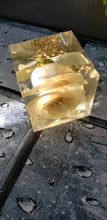 Preserving wedding Flowers in Large Resin Cube like glass Paperweight Keepsake Sweet romantic memories of your wedding, anniversary,funeral.