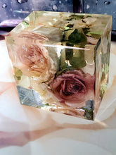 Preserving wedding Flowers in Large Resin Cube like glass Paperweight Keepsake Sweet romantic memories of your wedding, anniversary,funeral.