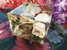 Preserving wedding Flowers in Large Resin Cube like glass Paperweight Keepsake Sweet romantic memories of your wedding, anniversary,funeral.