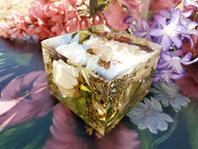 Preserving wedding Flowers in Large Resin Cube like glass Paperweight Keepsake Sweet romantic memories of your wedding, anniversary,funeral.