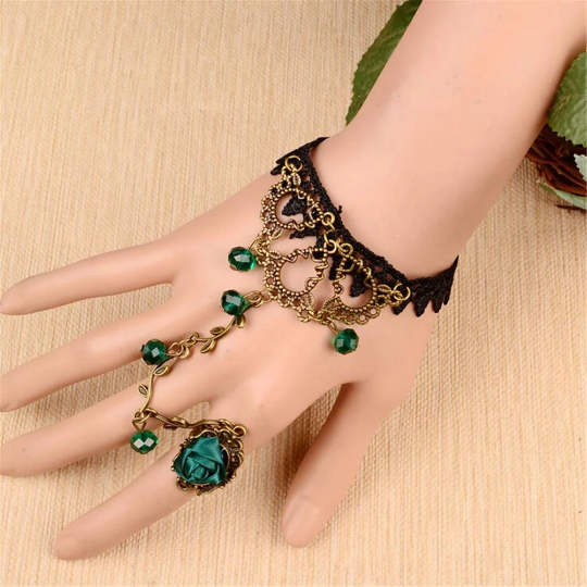 Lace bracelet with deals ring