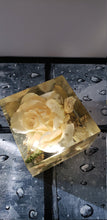 Flower Preservation in Resin Cube like glass Paperweight Keepsake Sweet romantic memories of your wedding, anniversary, funeral.