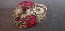 Preserved Wedding Flowers Bouquet in Large Heart Shaped Resin Paperweight Keepsake Bridal memories of your wedding, anniversary,funeral