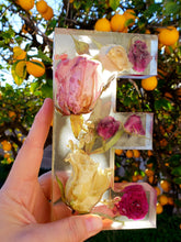Extra Large Resin Alphabet Letters ,YOUR OWN FLOWERS, funeral flowers preserved, flower keepsake letters, Flower Letters, Resin Art Flowers