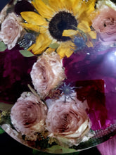 Preserving Wedding Flowers in Extra Large Resin like glass Paperweight Keepsake Bridal romantic memories of your wedding anniversary,funeral