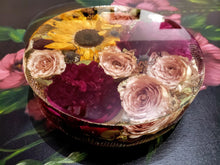 Preserving Wedding Flowers in Extra Large Resin like glass Paperweight Keepsake Bridal romantic memories of your wedding anniversary,funeral