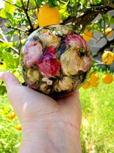 Extra Large Sphere Preserved wedding Flowers Resin Round Globe Sphere Keepsake memories of your wedding, anniversary. Wedding Bridal Stone.