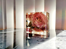 Wedding Flowers Preservation Resin Cube. Keepsake Sweet memories of your wedding, anniversary.
