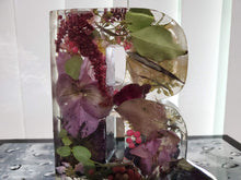 Extra Large Resin Alphabet Letters ,YOUR OWN FLOWERS, funeral flowers preserved, flower keepsake letters, Flower Letters, Resin Art Flowers
