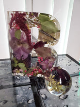 Extra Large Resin Alphabet Letters ,YOUR OWN FLOWERS, funeral flowers preserved, flower keepsake letters, Flower Letters, Resin Art Flowers