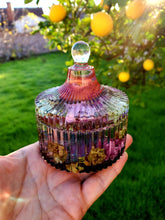 Custom Preserved Bridal Wedding Pressed Flowers Petals in Resin Trinket Box with Lid Paperweight Keepsake memories of your wedding,funeral.