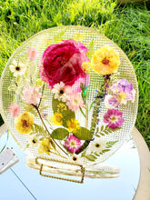 Preserved Funeral Wedding Pressed Flowers Petals in Resin Round Free form Lamp Keepsake Sweet memories of your wedding funeral Frame Lights