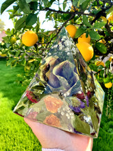 Wedding Flowers Preservation Large Resin Pyramid Paperweight Keepsake Sweet romantic memories of your wedding, anniversary, funeral.