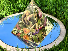 Wedding Flowers Preservation Large Resin Pyramid Paperweight Keepsake Sweet romantic memories of your wedding, anniversary, funeral.