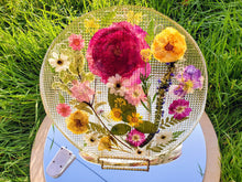 Preserved Funeral Wedding Pressed Flowers Petals in Resin Round Free form Lamp Keepsake Sweet memories of your wedding funeral Frame Lights