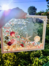 Preserved wedding Flowers in Seashell Resin Wall Art Frame Keepsake Sweet memories of your wedding, anniversary. Beach Wedding Bridal .