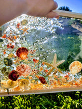 Preserved wedding Flowers in Seashell Resin Wall Art Frame Keepsake Sweet memories of your wedding, anniversary. Beach Wedding Bridal .