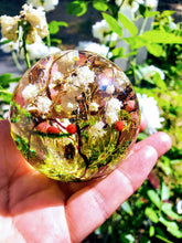 Custom Memorial Pet Ashes Urn Forest Terrarium Botanical Resin Art, Resin Paperweight Sphere, Memorial, Anniversary, Special Occasion,