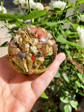 Custom Memorial Pet Ashes Urn Forest Terrarium Botanical Resin Art, Resin Paperweight Sphere, Memorial, Anniversary, Special Occasion,