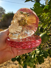 Resin Skull Preserved Flowers Paperweight Keepsake. Preserving flowers.Preserved Rose Paperweight.Rose Keepsake.Flower Skull