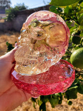 Resin Skull Preserved Flowers Paperweight Keepsake. Preserving flowers.Preserved Rose Paperweight.Rose Keepsake.Flower Skull