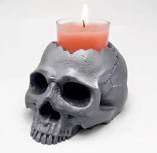 Custom Order Resin Scull Paperweight. Skull Candle holder. Paperweight Keepsake. Eye of Shiva in forehead.