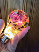 Preserving Wedding Flowers in Light Bulb Resin LED Lamp Paperweight Keepsake Bridal romantic memories of your wedding anniversary,funeral