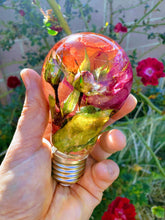 Preserving Wedding Flowers in Light Bulb Resin LED Lamp Paperweight Keepsake Bridal romantic memories of your wedding anniversary,funeral