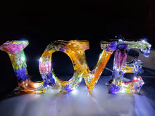 Preserved Wedding Funeral Flowers Petals in Resin Love Sign Keepsake Sweet memories of your wedding, funeral, anniversary. Fairy Lights