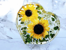 Custom Preserved Wedding Flowers in Large Resin Heart Paperweight Keepsake Bridal romantic memories of your wedding, anniversary, funeral