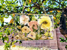 Custom Pressed Wedding Flowers Bouquet Resin Frame. Flowers Preservation. Preserved Wedding Funeral Flowers. Pressed Flowers Hanging Frame.