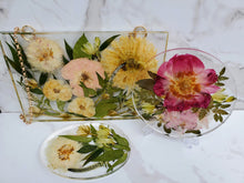 Pressed Dried Wedding Flowers Bouquet Resin Frame. Flowers Preservation. Preserved Wedding Funeral Flowers. Set of 3 Pressed Flowers Frames.