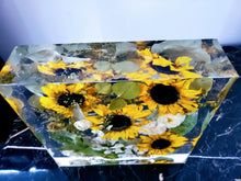 Flower Preservation Resin Block Paperweight Keepsake Bridal romantic memories of your wedding anniversary ,funeral