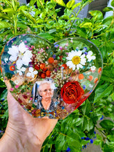 Flower Preservation in Resin Heart Block Paperweight Keepsake Bridal romantic memories of your wedding, anniversary, funeral