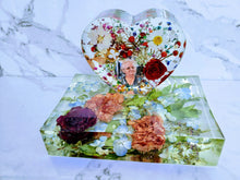Flower Preservation. Resin Block like glass Paperweight Keepsake Bridal romantic memories of your wedding anniversary ,funeral