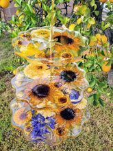 Preserved Pressed Wedding Flowers Bouquet in Resin Cake Stand Paperweight Keepsake.Preserved Bridal Bouquet.Pressed Flowers Keepsake,