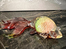 Aquarium Fish Miniature with Dandelion inside, Diorama Terrarium Fish Tank Herbarium Koi Carp Fish miniature under water. Ocean diorama,