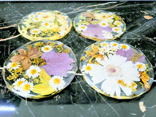 Wedding Flowers Preservation Coasters. Funeral flowers Preservation Resin Coaster Set.