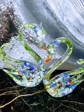 Wedding Flowers Preservation Swans Birds. Funeral flowers Preservation Resin Figurines.