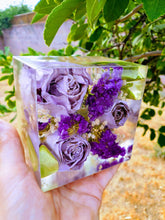 Wedding Flowers Preservation Resin cube paperweights .Funeral Memorial service flowers preservation. Bridal bouquet preservation.