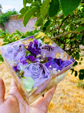 Wedding Flowers Preservation Resin cube paperweights .Funeral Memorial service flowers preservation. Bridal bouquet preservation.