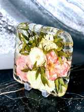 Wedding flower bouquet preservation, Nanette's (ID) favorite flower paperweight keepsake, funeral flower preservation.